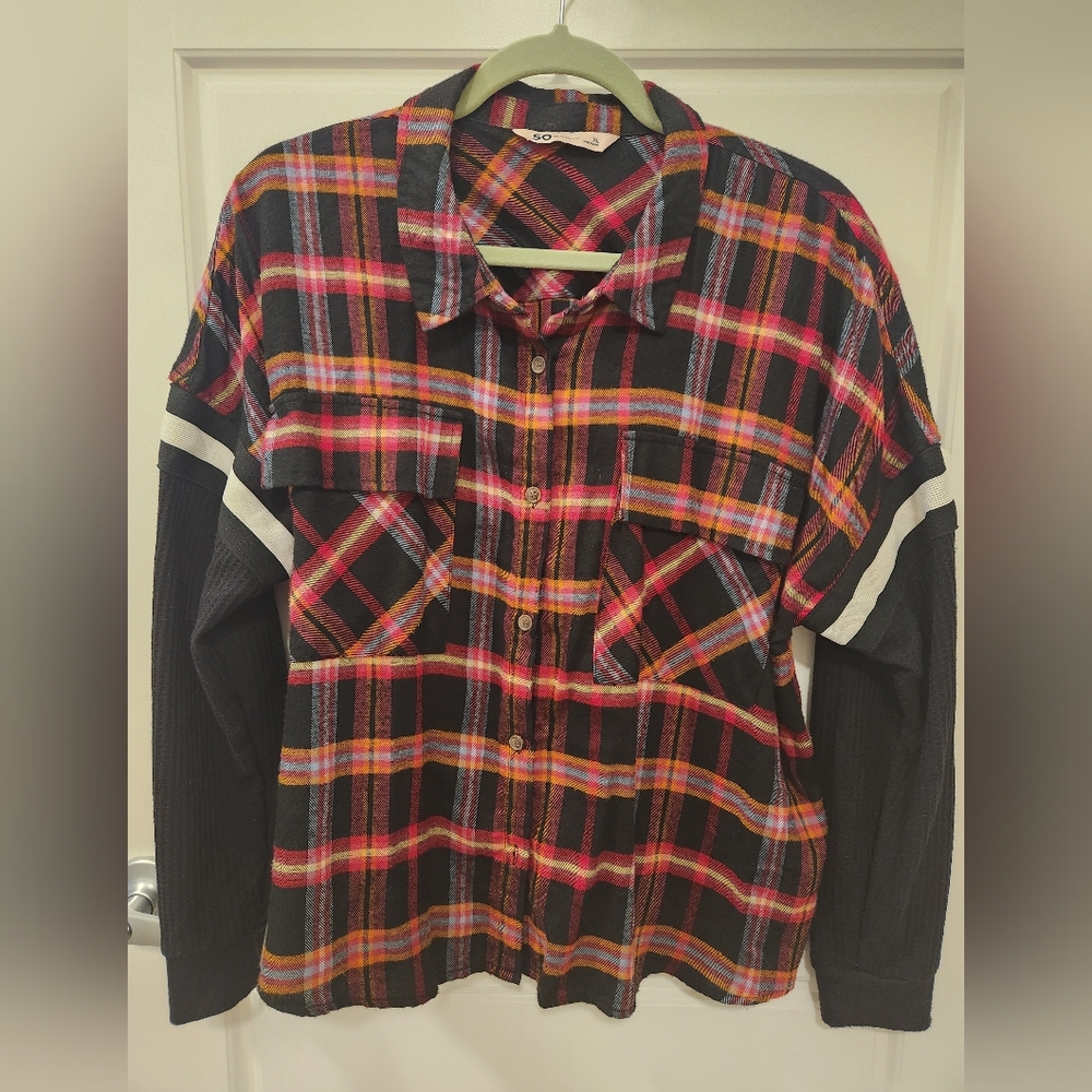 SO‎ JR. XL Plaid Button-Up Shirt